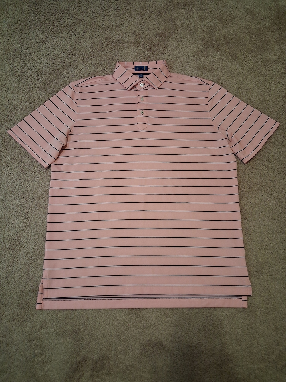 Men's Pink STITCH Striped Polo Shirt